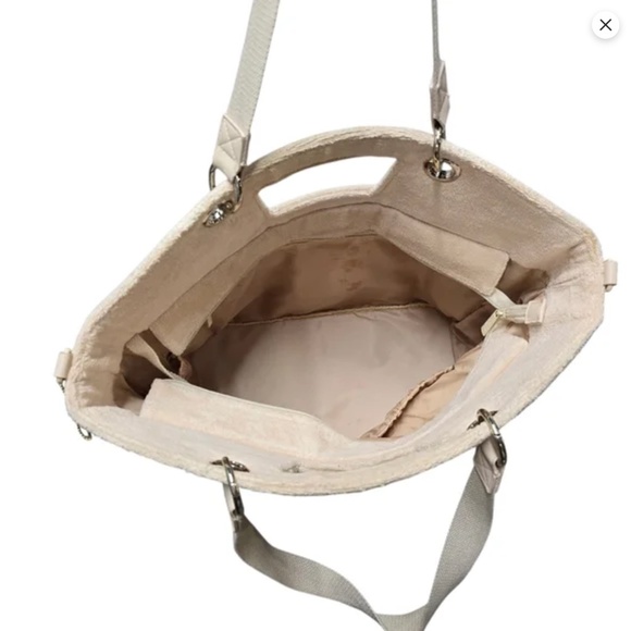 The Terry Tote – Beige | Large Cotton Terry Tote Bag | Sustainable Carryall - Picture 4 of 15